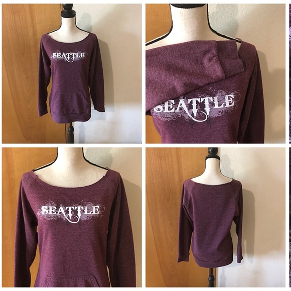 Factory Cut Neckline Pocket Seattle Sweatshirt - Picture 1 of 7
